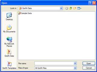 File Open dialog box (Windows XP)